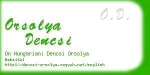 orsolya dencsi business card